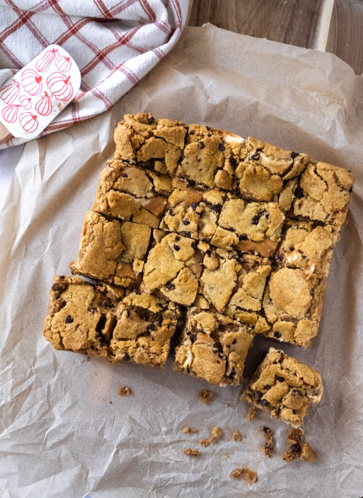 pumpkin chocolate chip cheesecake bars 