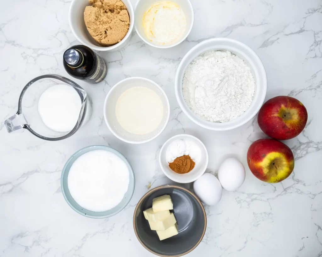 cinnamon apple upside down cake ingredients