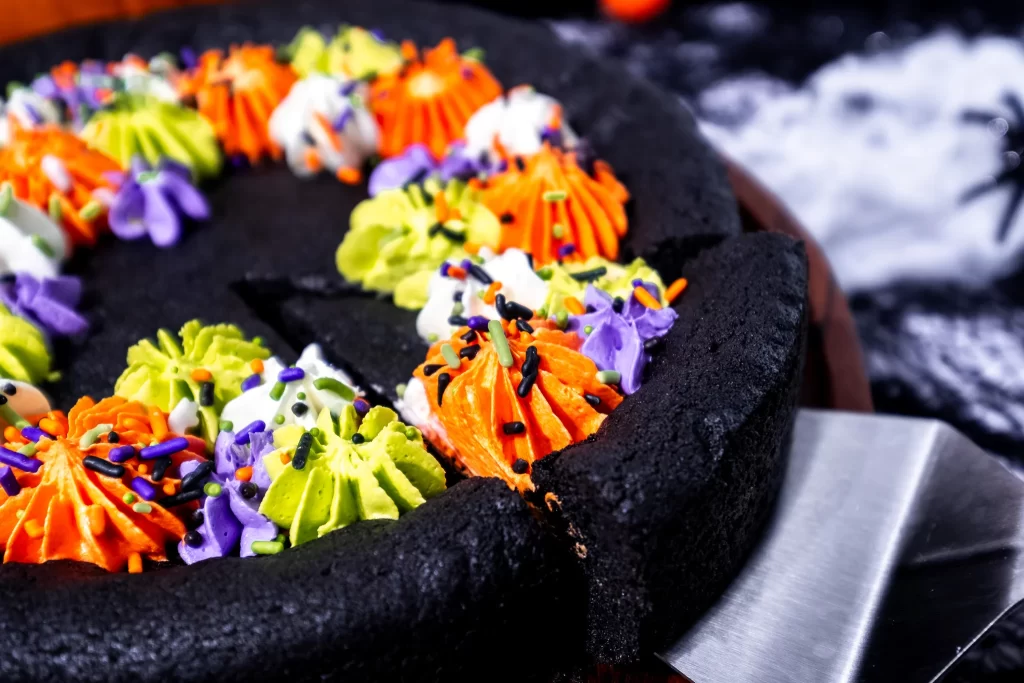 black cocoa halloween cookie cake