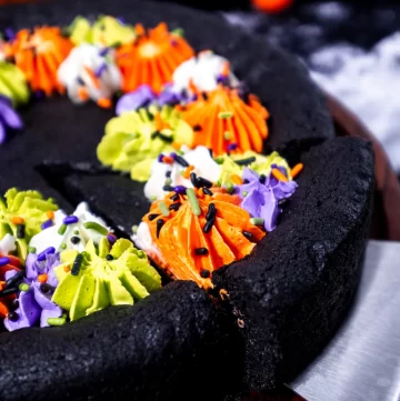 Black Cocoa Halloween Cookie cake