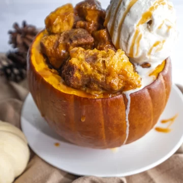 pumpkin bread pudding