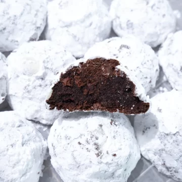 double chocolate snowball cookies