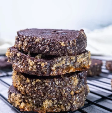 chocolate cherry shortbread cookies