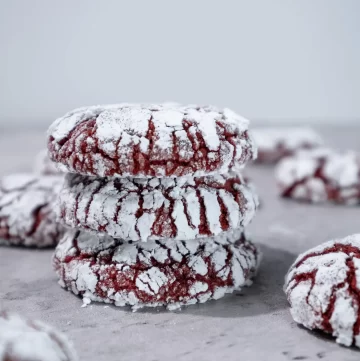 red velvet crinkle cookies