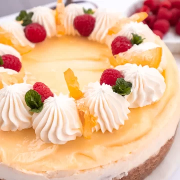 lemon raspberry cheesecake