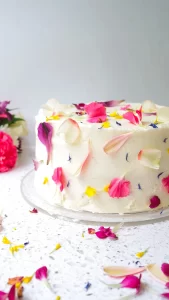 Floral funfetti cake