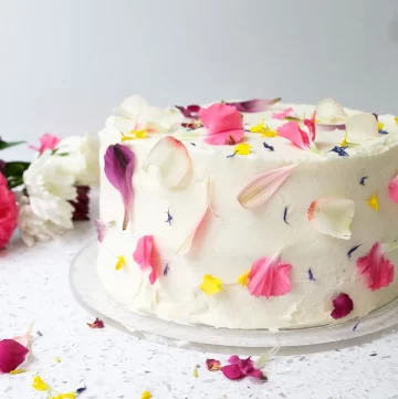 Floral funfetti cake