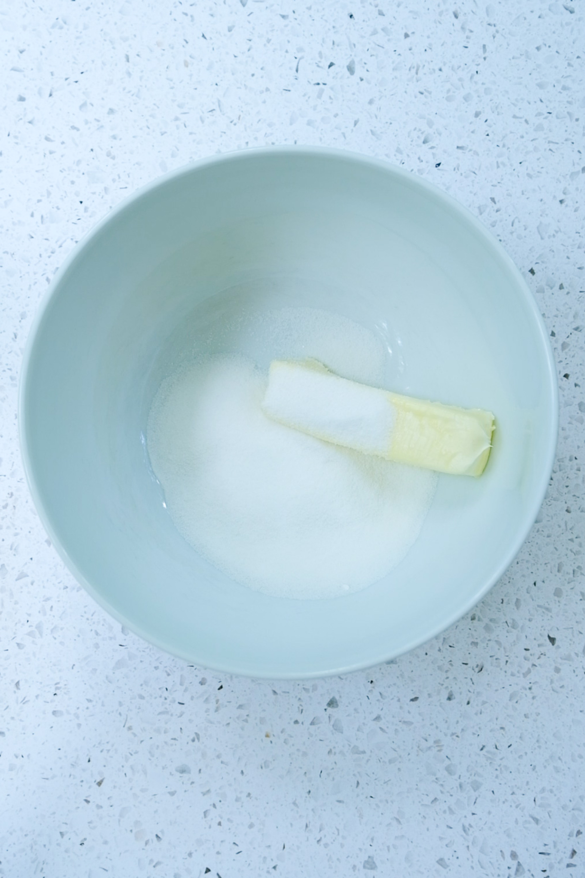 butter and sugar in bowl
