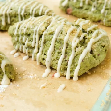 strawberry matcha scone