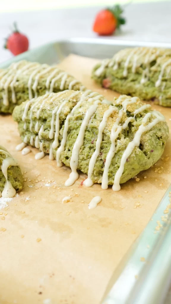 strawberry matcha scone