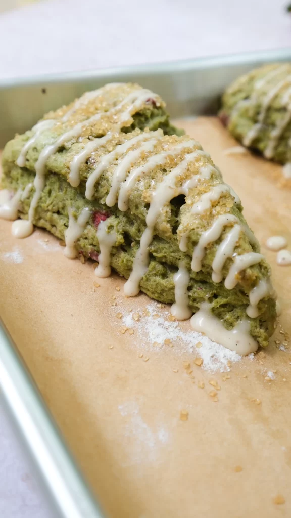 strawberry matcha scone