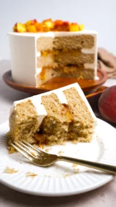 Brown Sugar peach layer cake