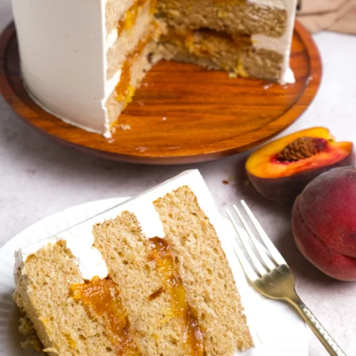 Brown Sugar peach layer cake