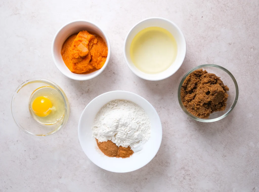 small batch pumpkin cream cheese muffins ingredients 