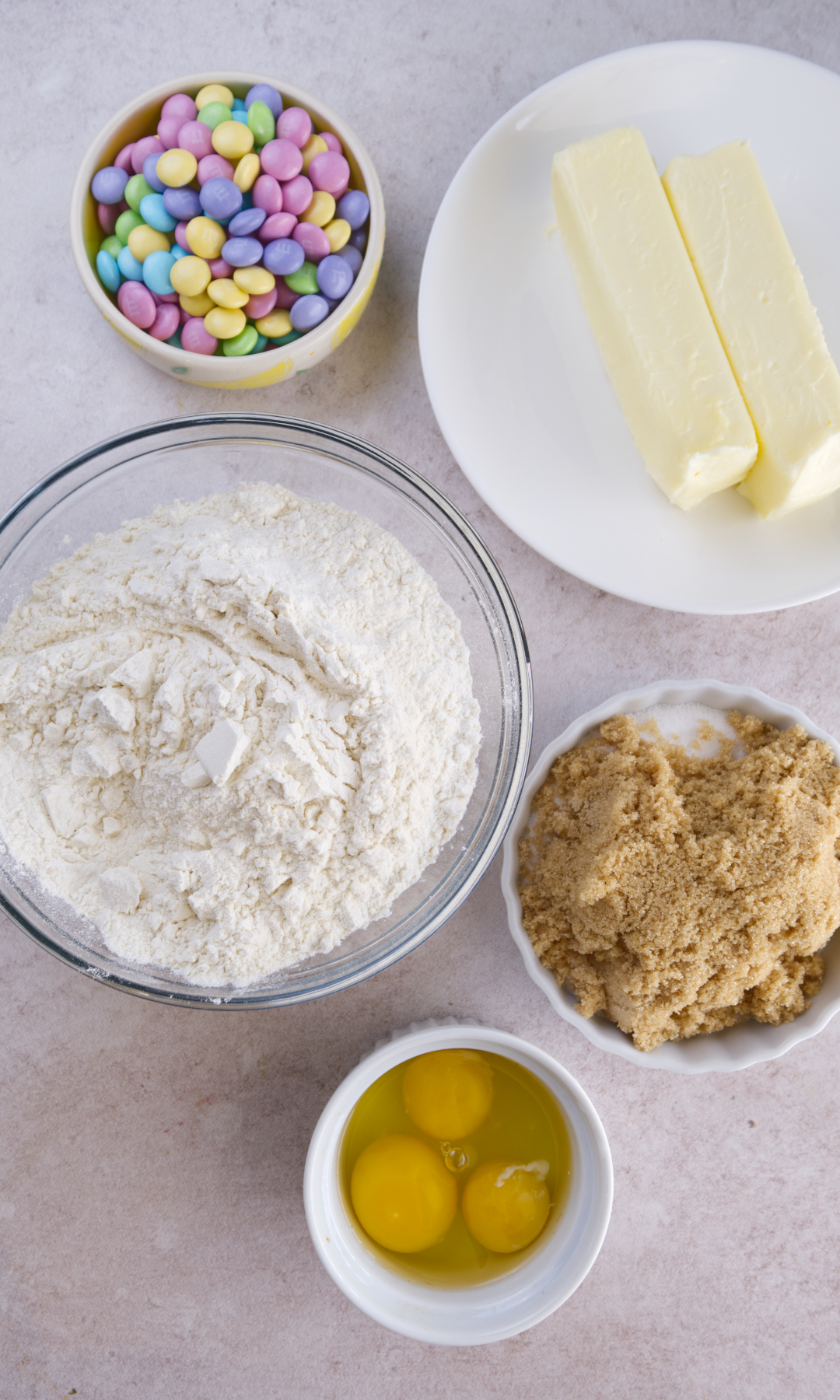 easter m&m Cookies ingredients