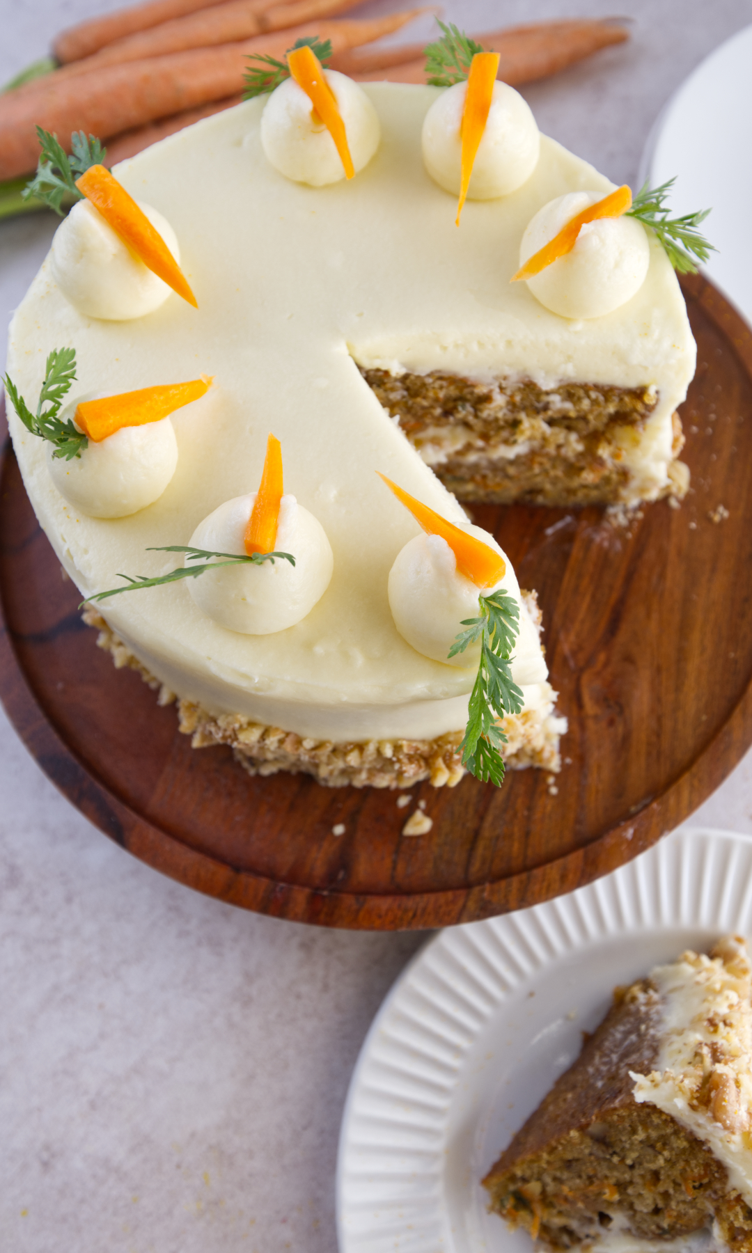 mini carrot cake with slice out