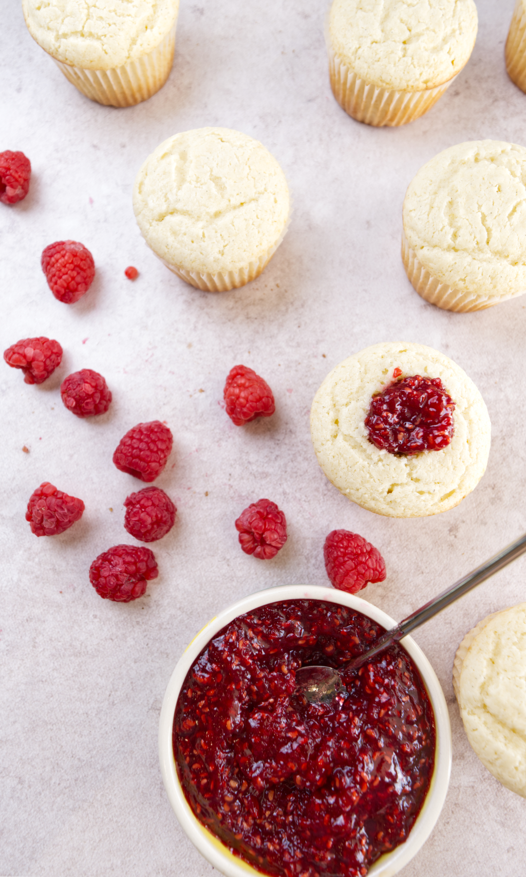 raspberry cupcake assembly