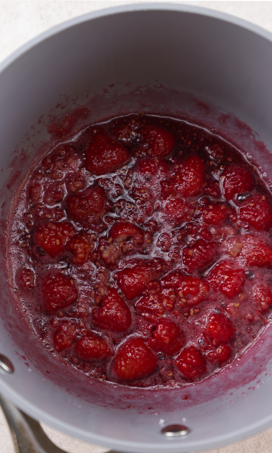 raspberries cooking down