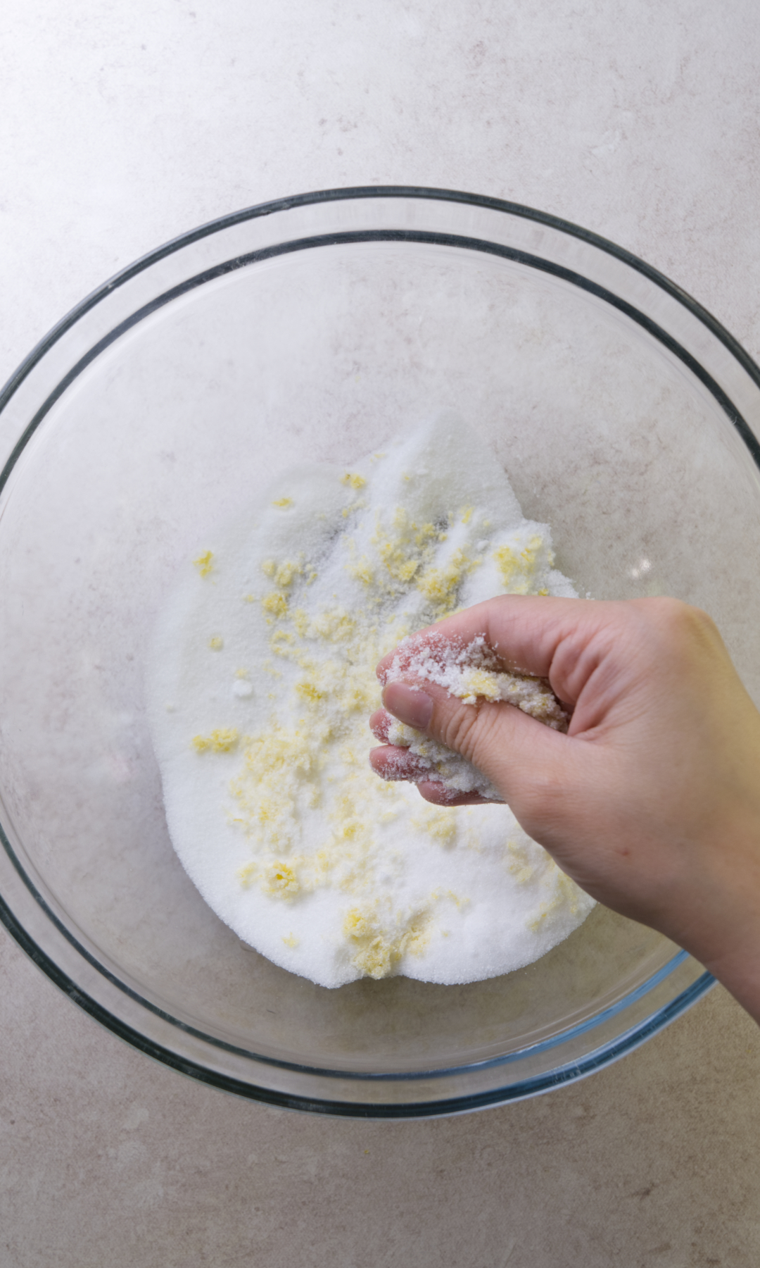 lemon and sugar massaged