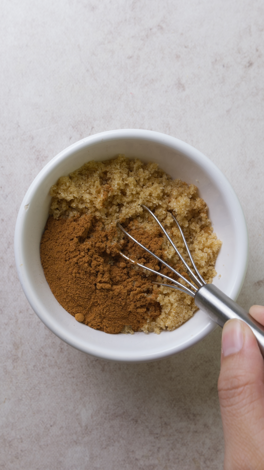 mixed brown sugar and cinnamon