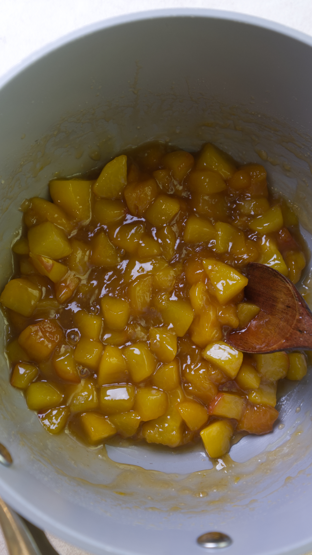 peach filling cooked