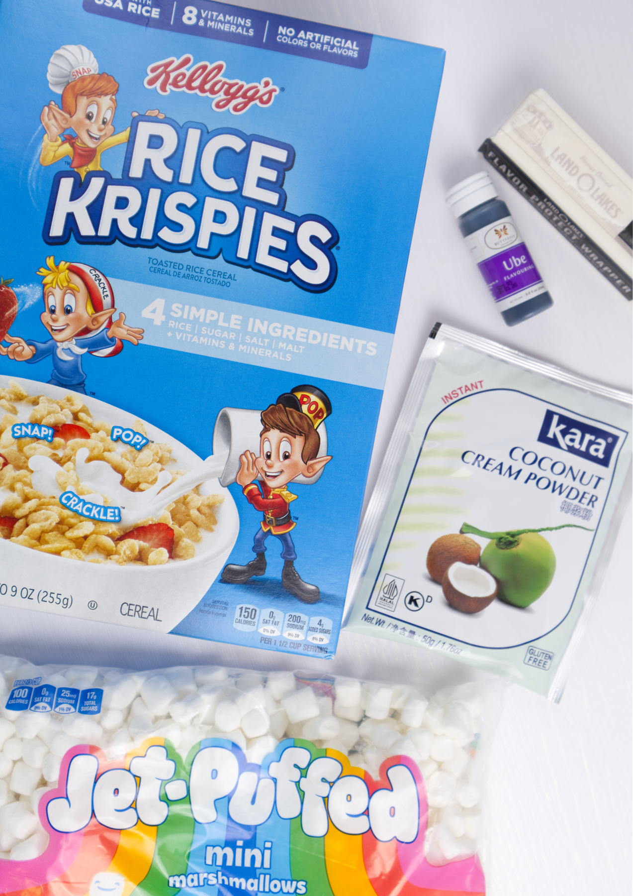 ube rice krispies ingredients