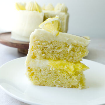 mini lemon curd cake slice