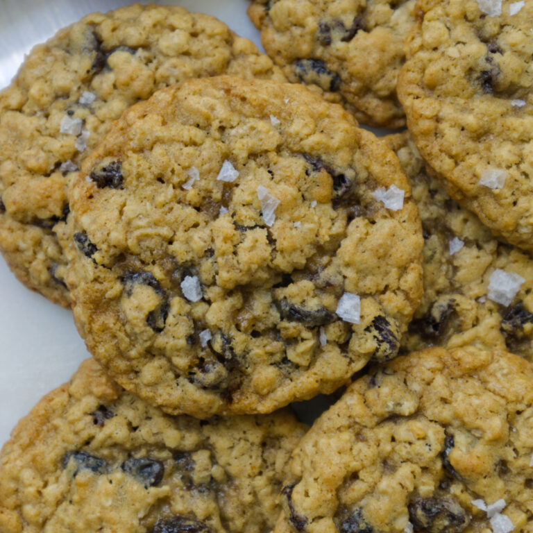 Brown Butter Maple Oatmeal Raisin Cookies