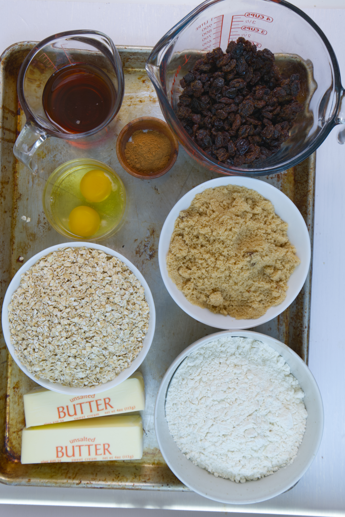 Oatmeal Raisin Cookie Ingredients