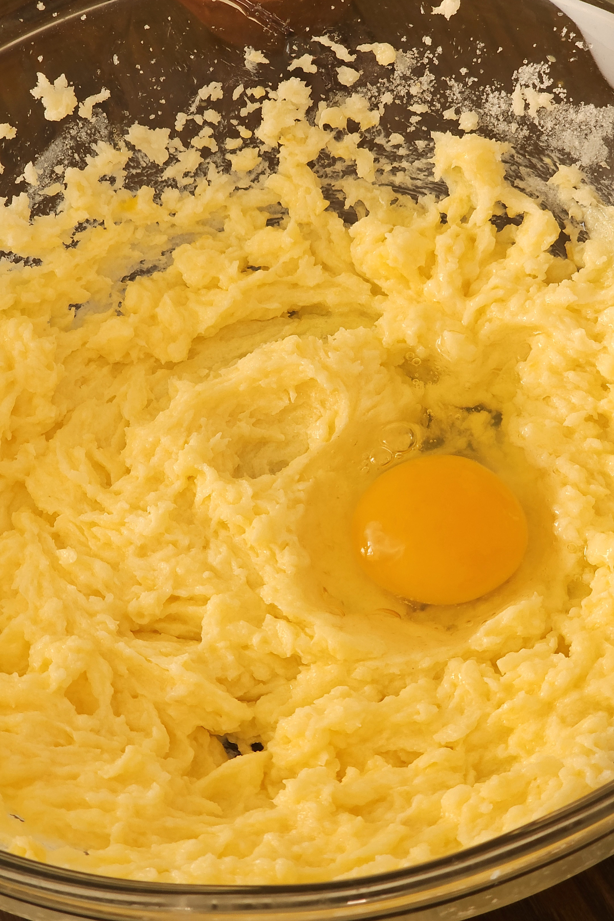 add eggs to creamed butter