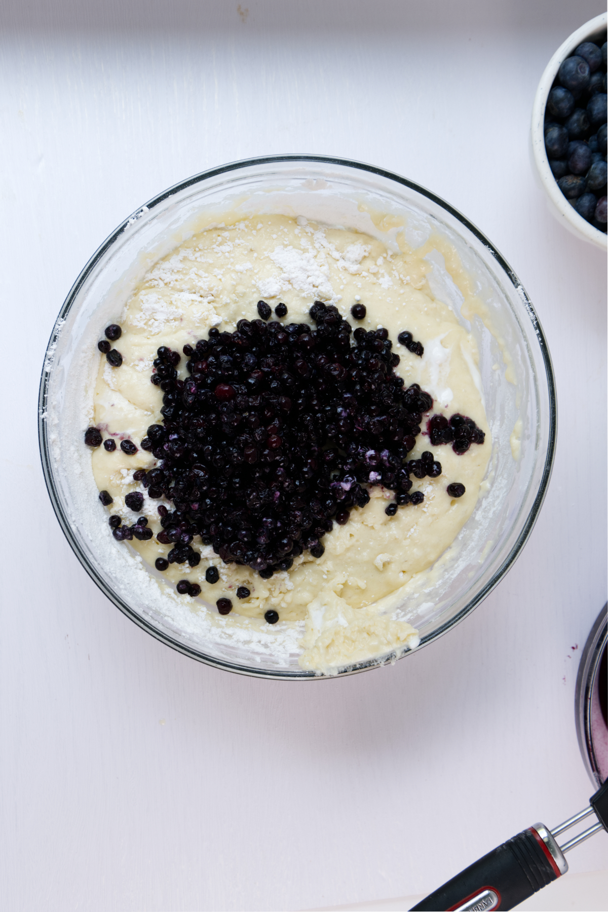 blueberries add to the batter