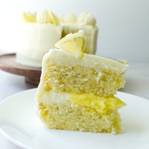 Mini lemon cake slice photo