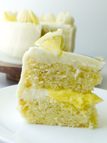 Mini lemon cake slice photo