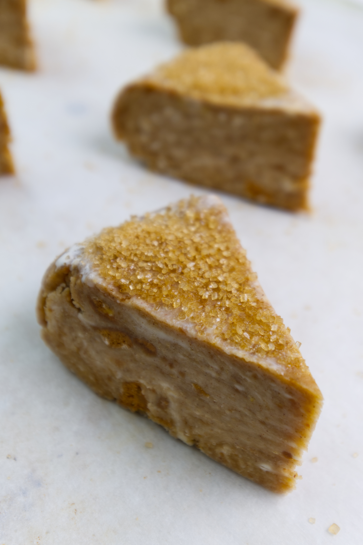 biscoff scone with sugar topped