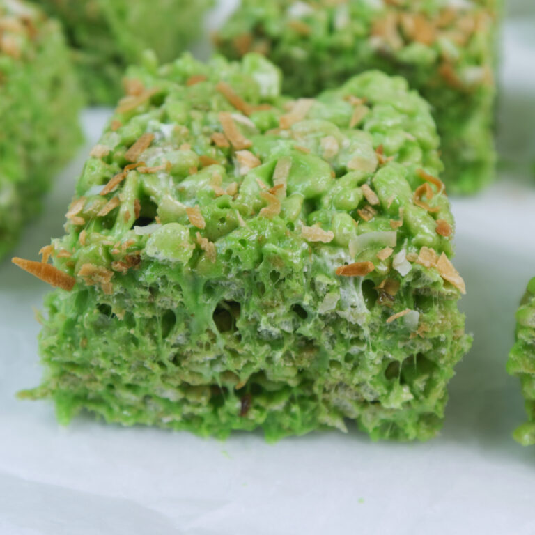 Pandan Rice Krispies Treats