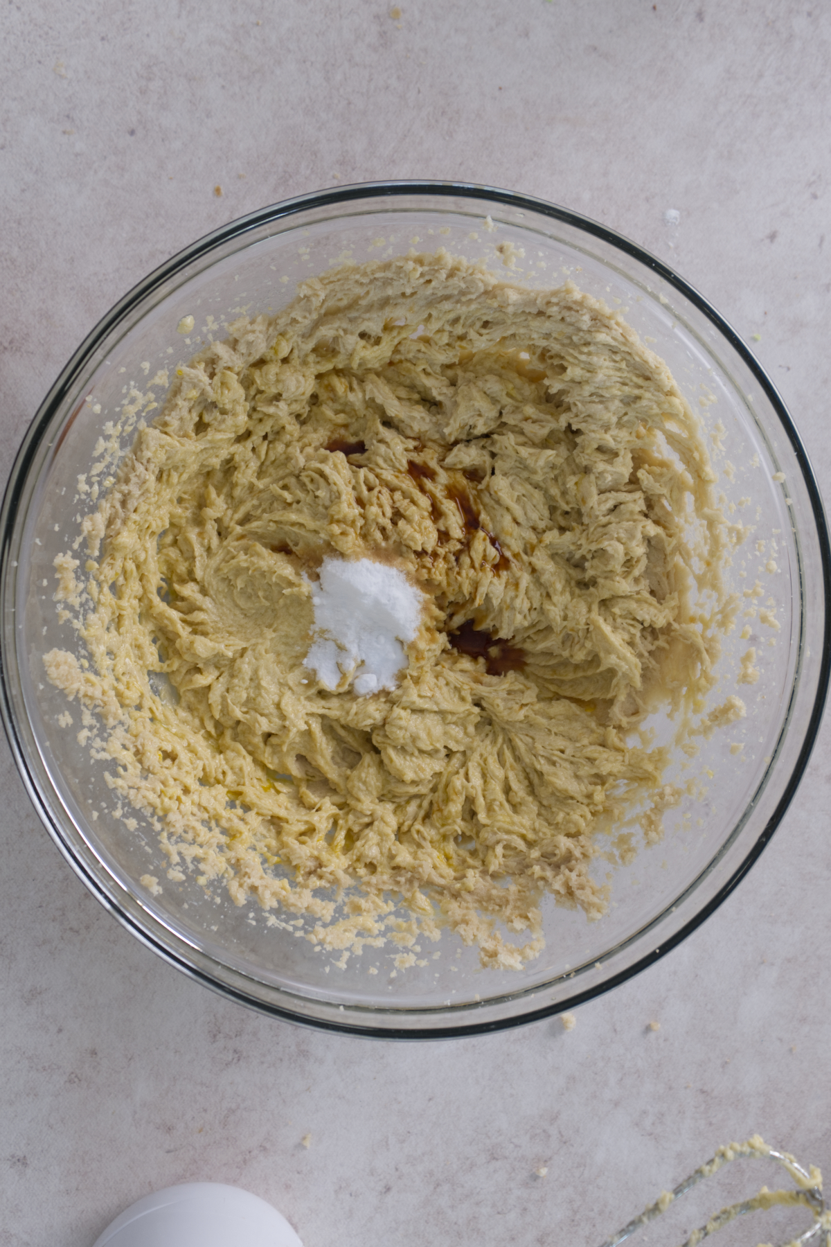 add vanilla and leavening agents