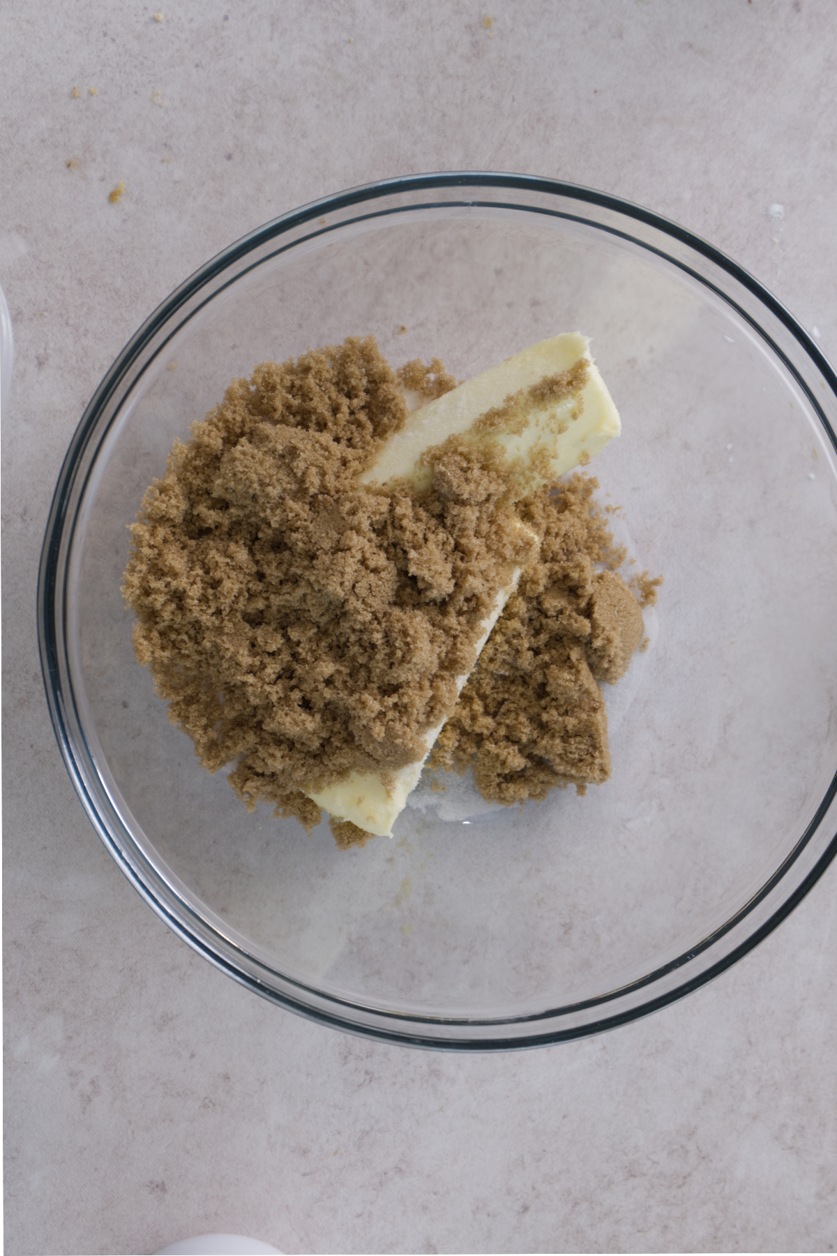butter and sugar in bowl
