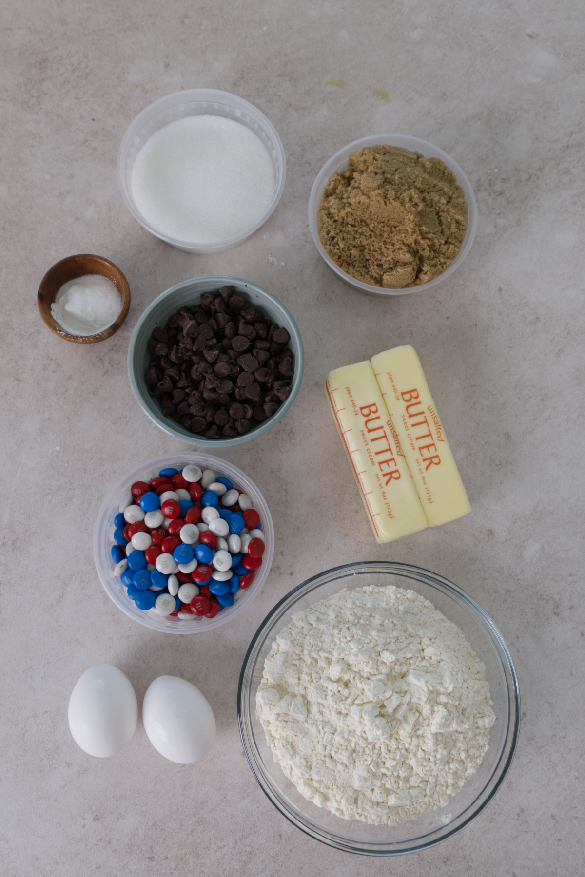 july 4th m&m cookies ingredients