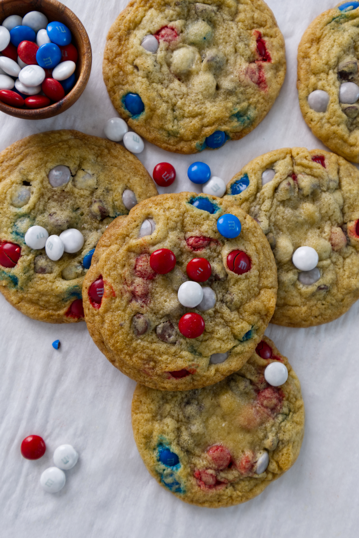 july 4th m&m cookies main image