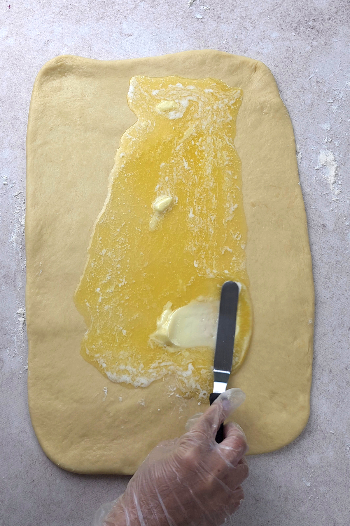 add melted butter
