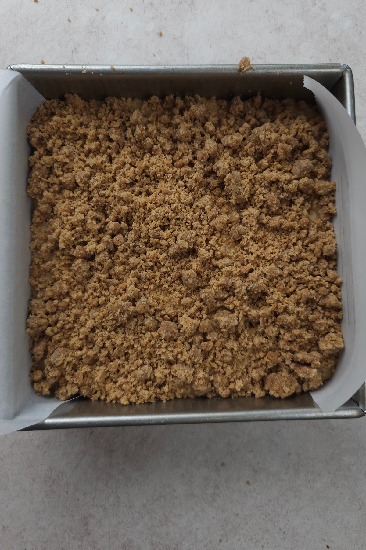 banana coffee cake before baking
