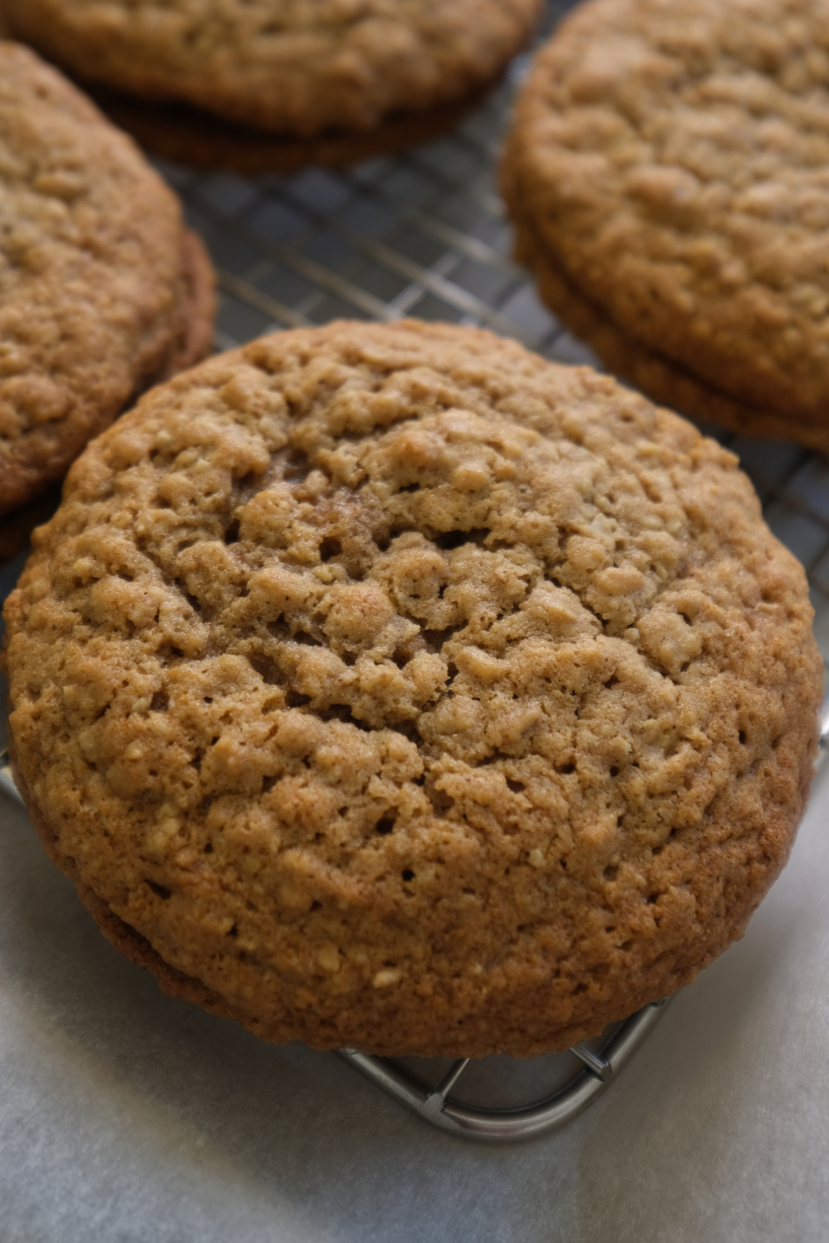 oatmeal cream pie Cookies cooling on rack