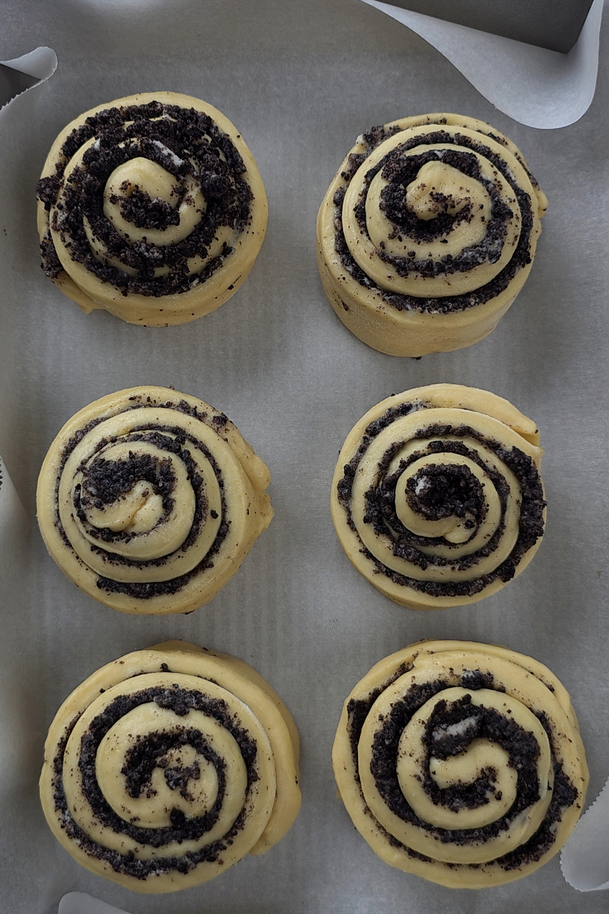 let the oreo cinnamon rolls rise