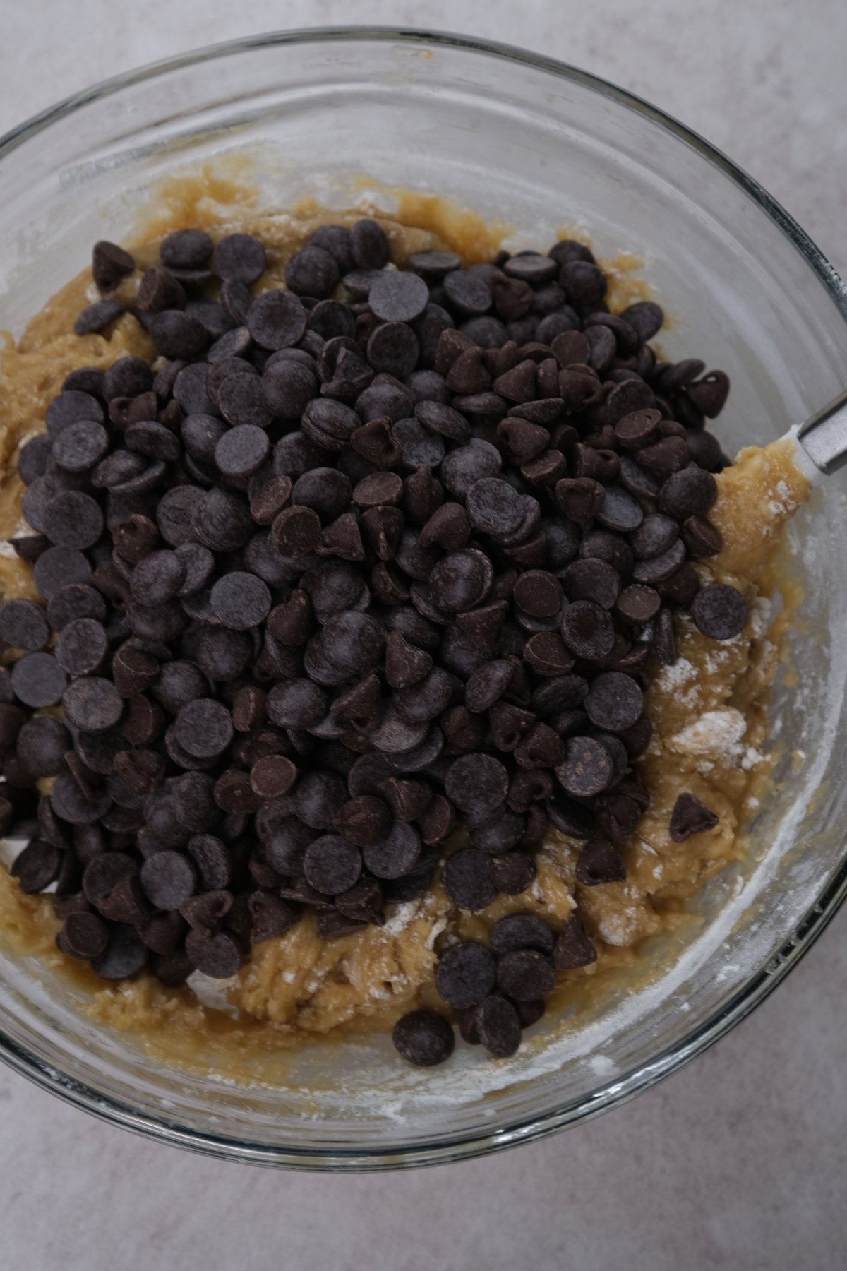 add chocolate chips and fold