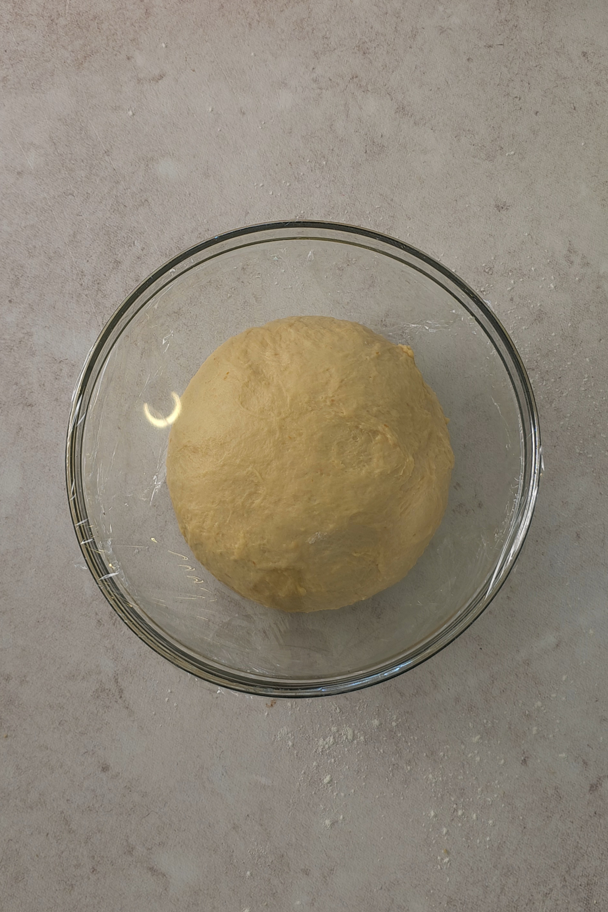 dough is wrapped for proofing time