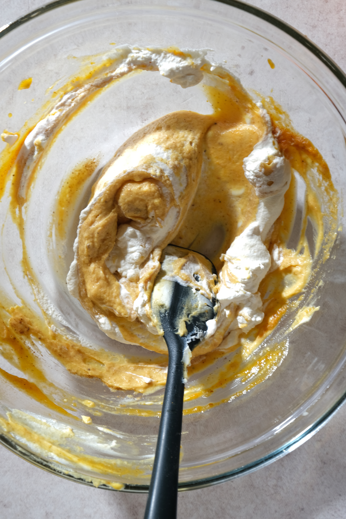 fold in whipped cream
