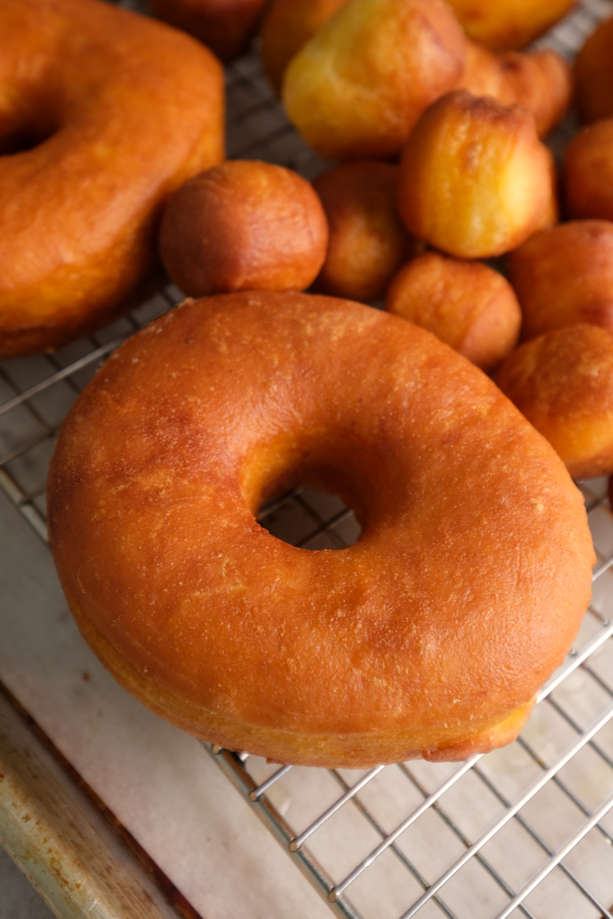Donuts on wire rack