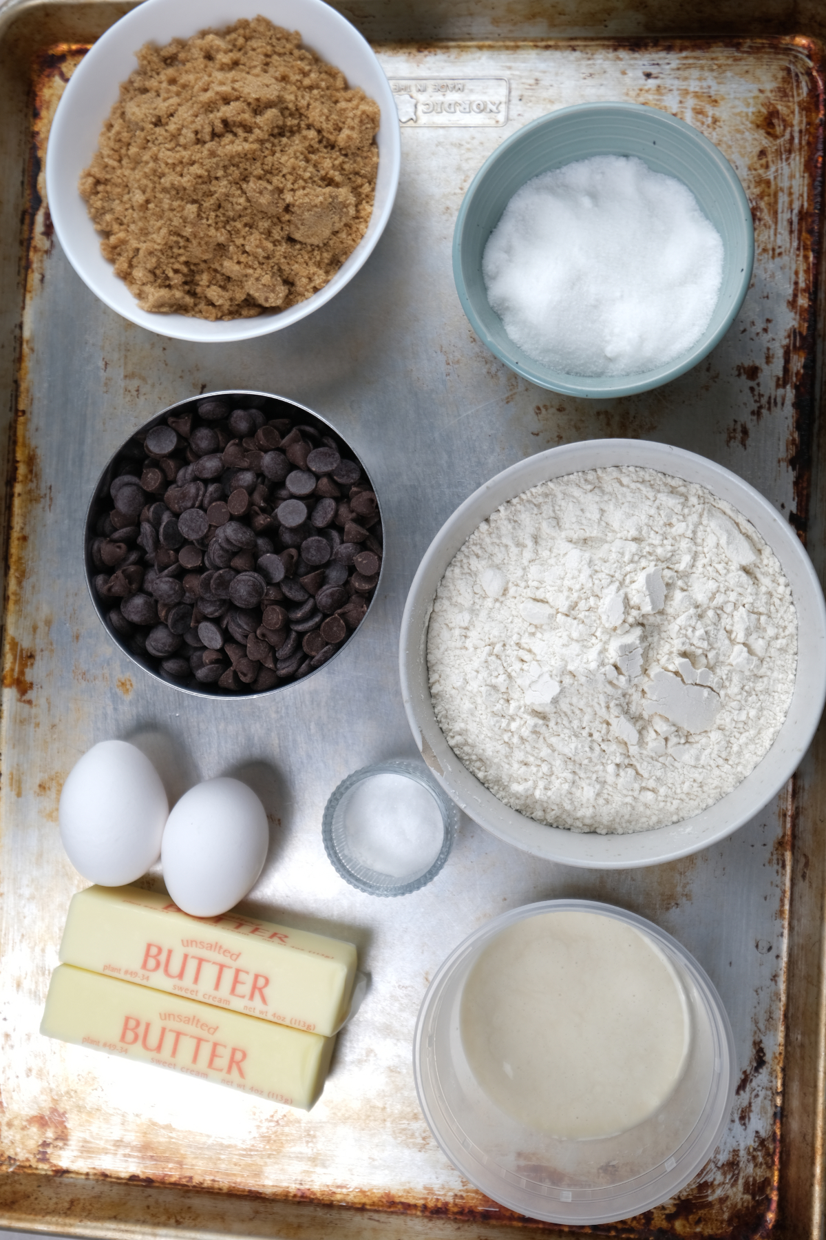 ingredients for cookies