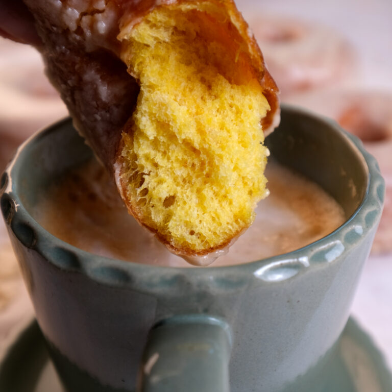 Pumpkin Donuts with Brown Butter Maple Glaze