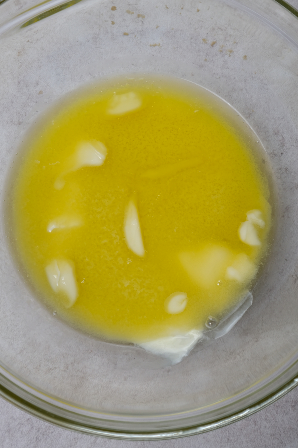 melted butter in bowl